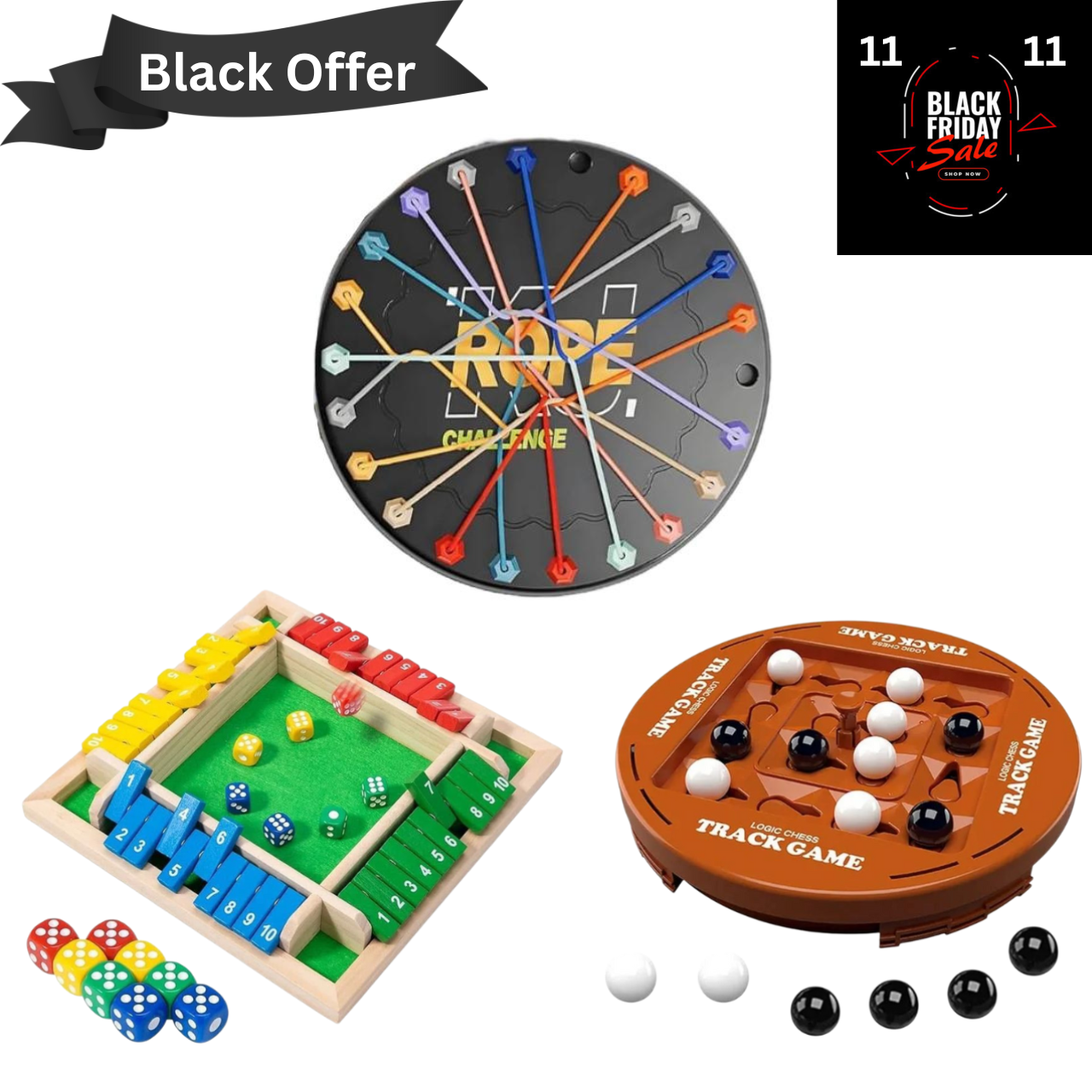 Rope,Logic,Dice Black offer