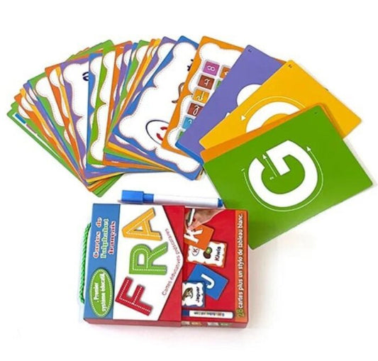 Learning Letter Cards (28 cards): (Arabic - English - French)
