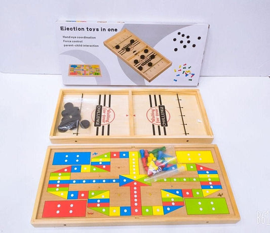 Hockey 2 in 1 Board Game (Hockey Board + Ludo)