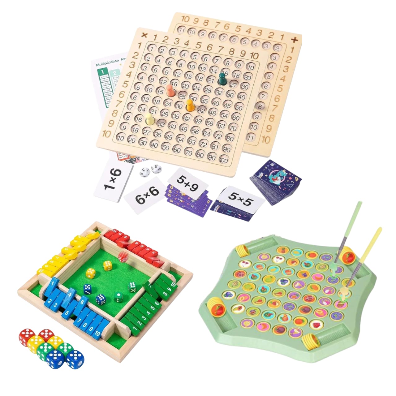 Math enlightenment Wooden Board Game | 2-in-1 Addition & Multiply Board Game
