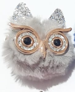 Owl Keychain, Fluffy Owl Bird for Bag, Wallet, Handbags, Cars Key