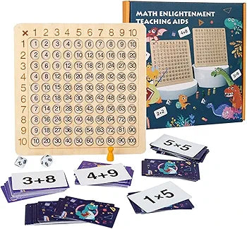 Math enlightenment Wooden Board Game | 2-in-1 Addition & Multiply Board Game