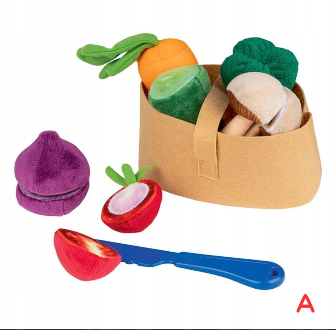 Playtive Soft Plush Hape Toddler Vegetable Basket