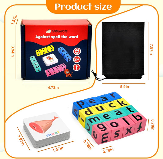 Spell The word Game | Spelling Matching Letter Game of Wooden Blocks