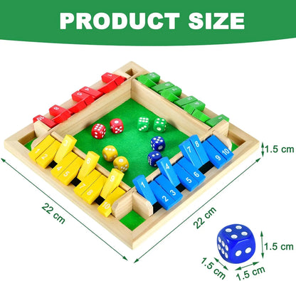 Wooden 4 Players Dice Board Family Game