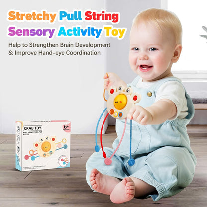 Baby Crab Pull String Montessori Sensory Activity