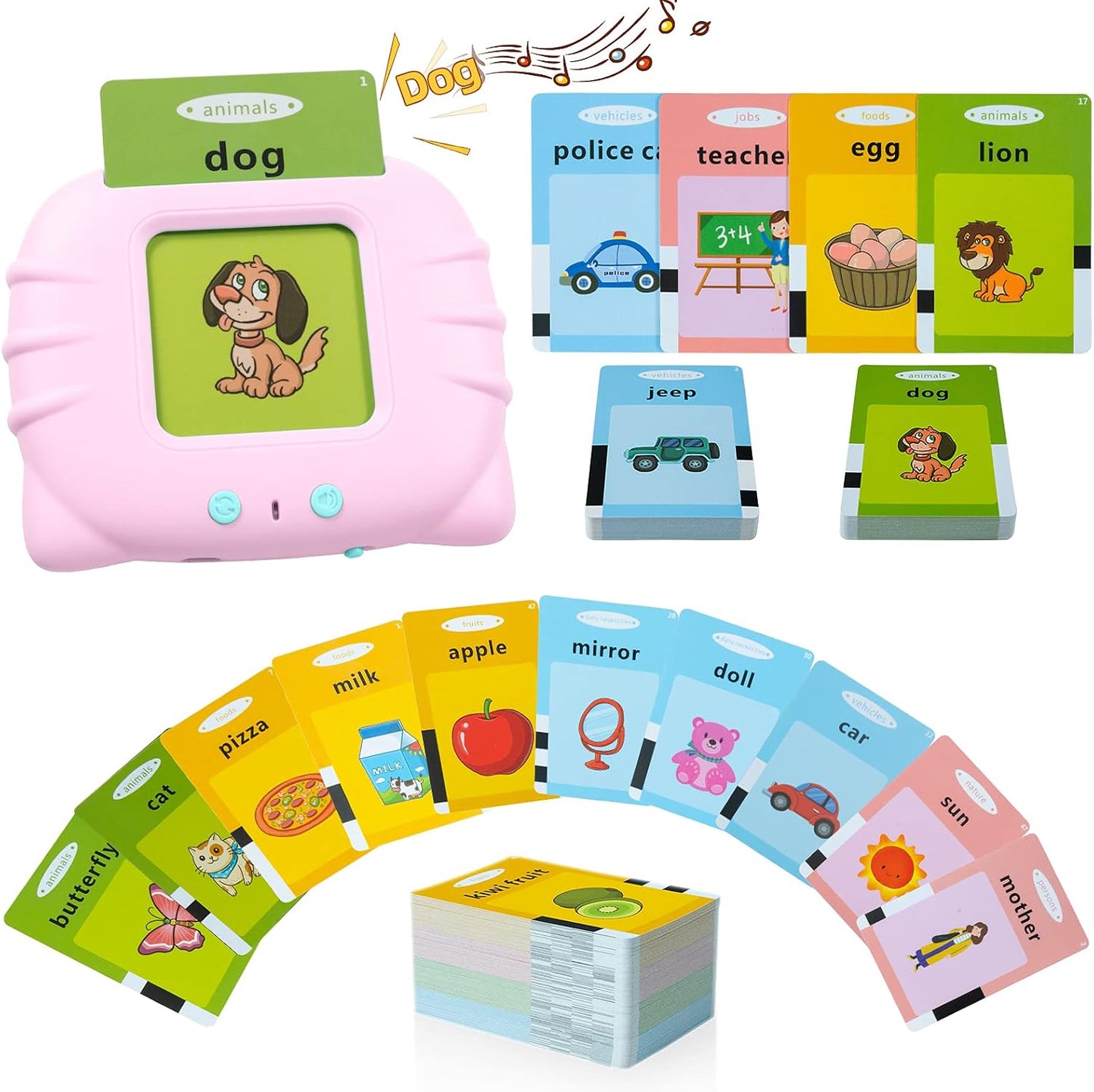 Card Reader Arab-Eng | Learning Montessori Toy 224 Sight Words