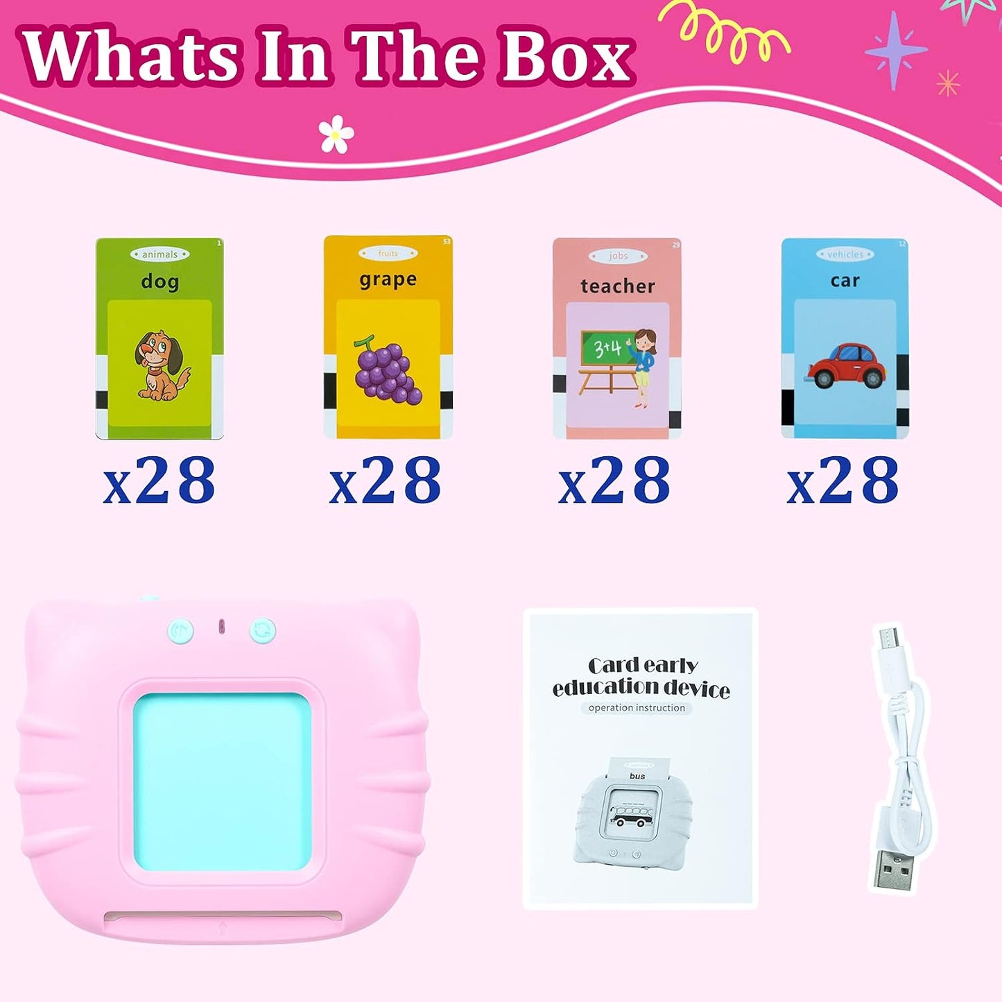 Card Reader Arab-Eng | Learning Montessori Toy 224 Sight Words