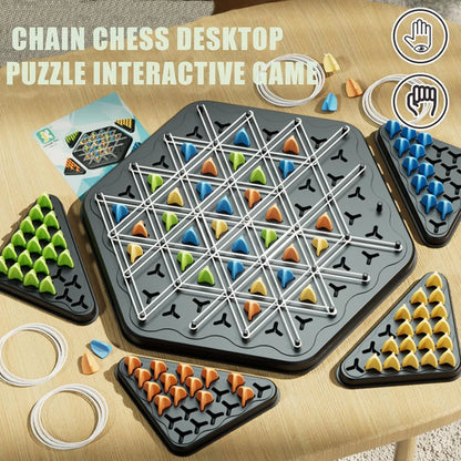 Chain Chess Game, Family Interactive Strategy kids-Adults toy (Large Size)