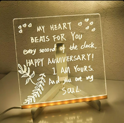 DIY Acrylic Writing/Drawing Board Lamp