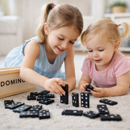 Classic Wooden Dominoes Set