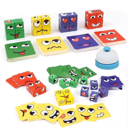 Face Cube Wooden game
