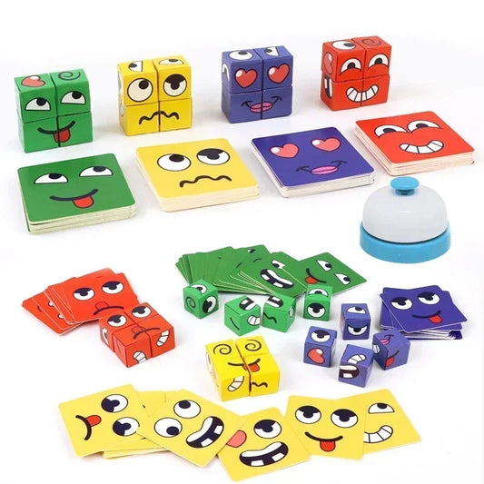 Face Cube Wooden game
