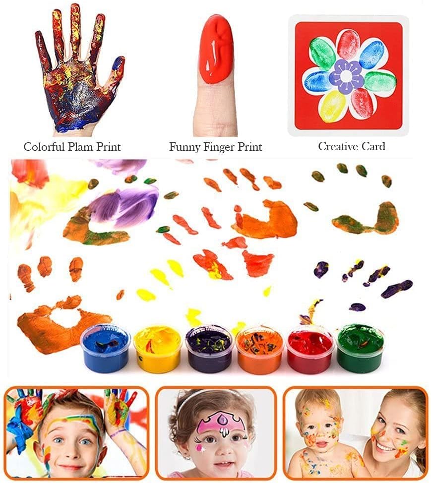Non Toxic Finger Paint Drawing Painting Stamp Bottles 30ml with Smooth