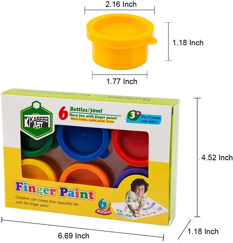 Non Toxic Finger Paint Drawing Painting Stamp Bottles 30ml with Smooth