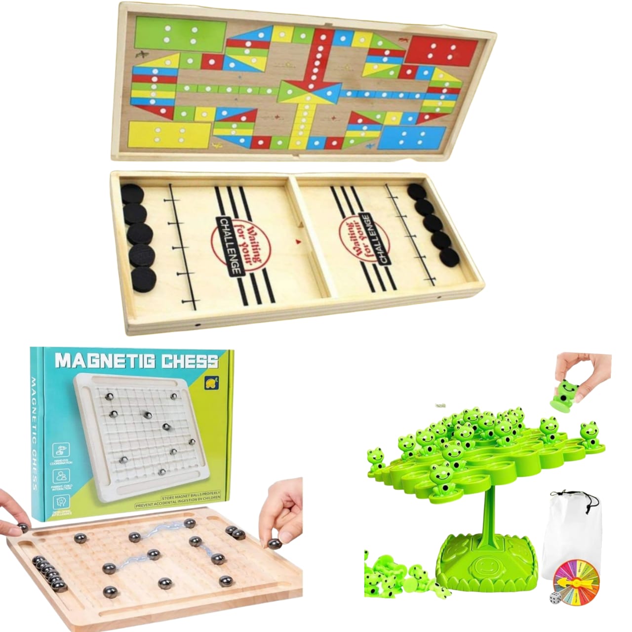 Hockey 2 in 1 Board Game (Hockey Board + Ludo)
