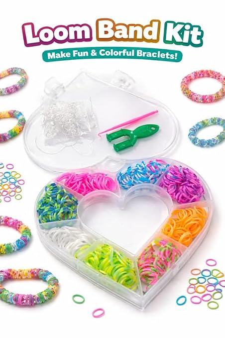 Arts Colorful Bead Box Kit with Alphabet Beads and Thread