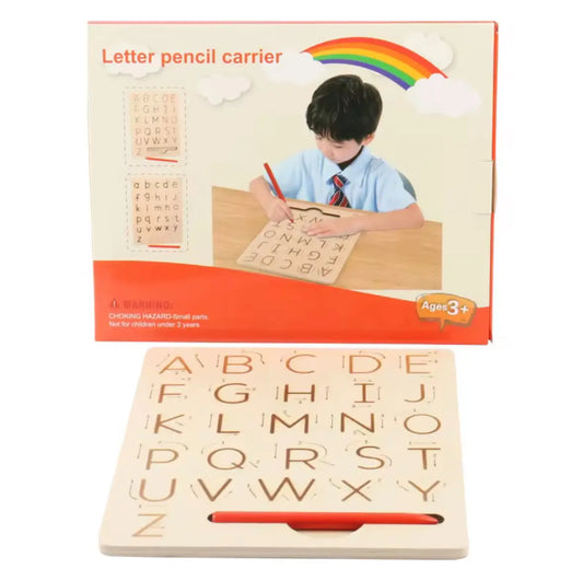 Letter Pencil Carrier - English Alphabet Tracing Board