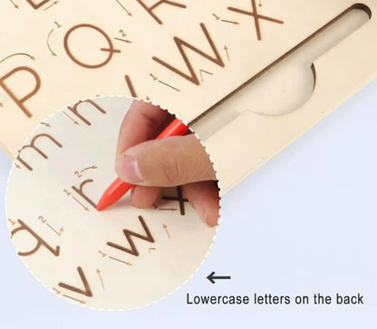 Letter Pencil Carrier - English Alphabet Tracing Board