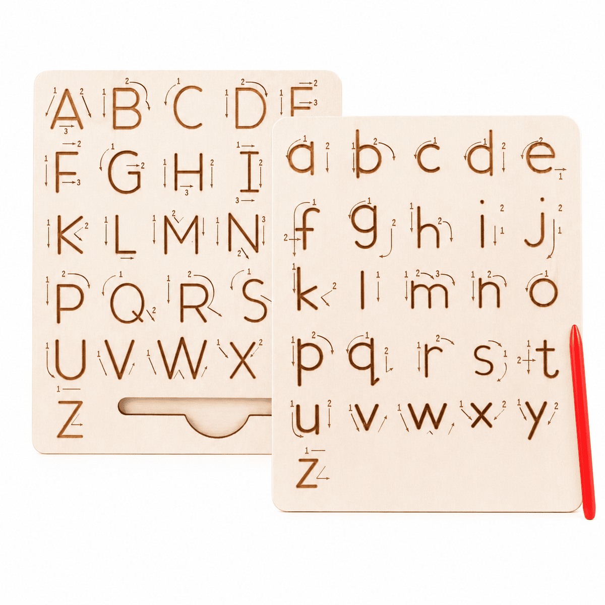 Letter Pencil Carrier - English Alphabet Tracing Board