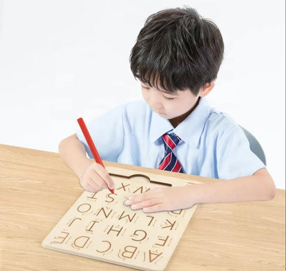 Letter Pencil Carrier - English Alphabet Tracing Board