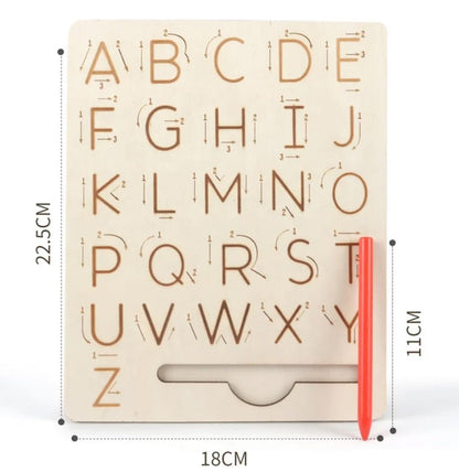 Letter Pencil Carrier - English Alphabet Tracing Board