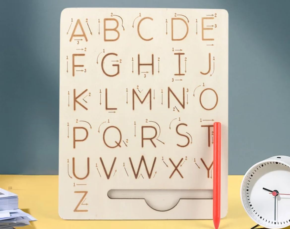 Letter Pencil Carrier - English Alphabet Tracing Board