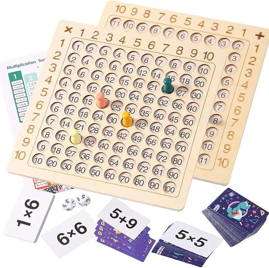 Math enlightenment Wooden Board Game | 2-in-1 Addition & Multiply Board Game