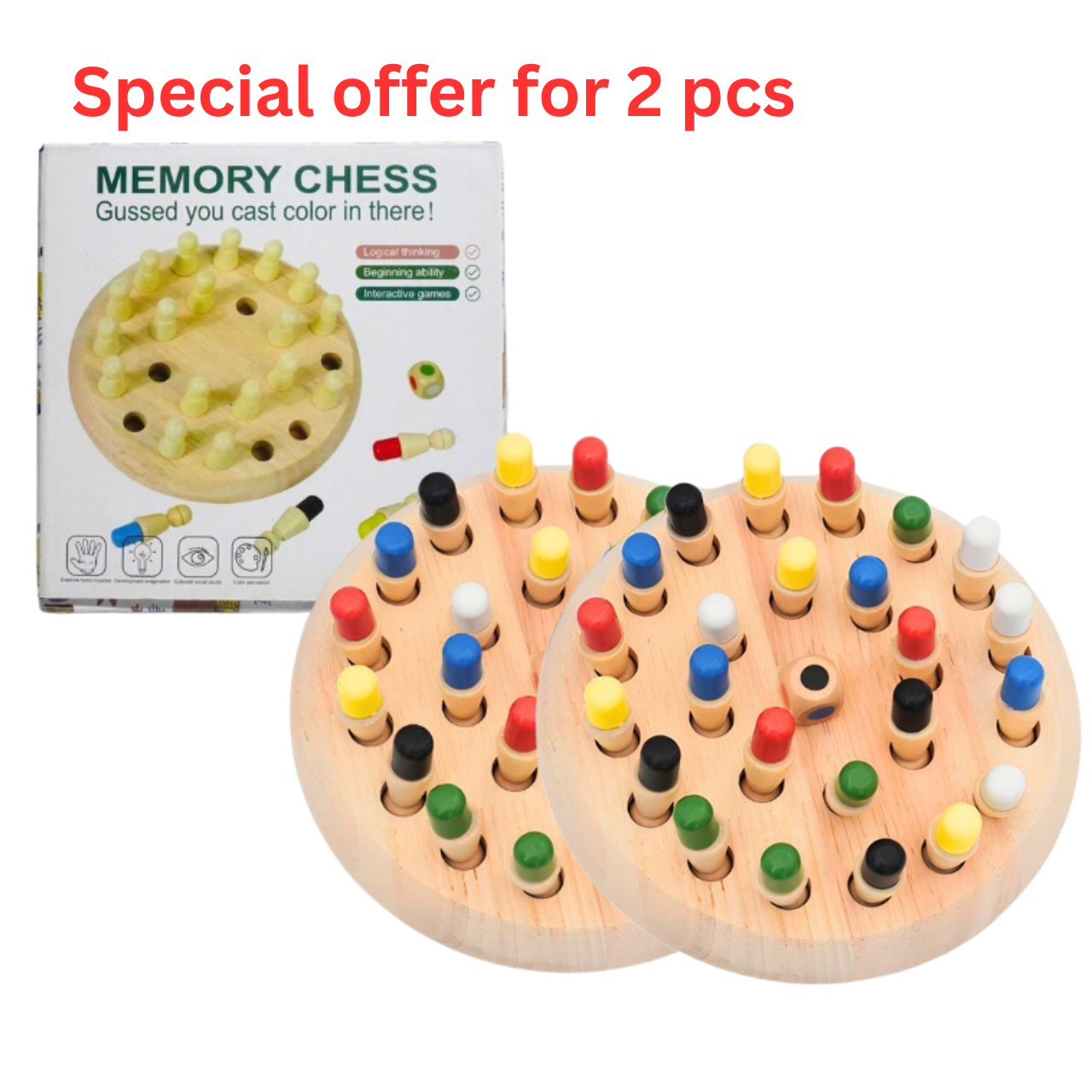Wooden Memory Chess Board Game