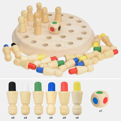 Wooden Memory Chess Board Game