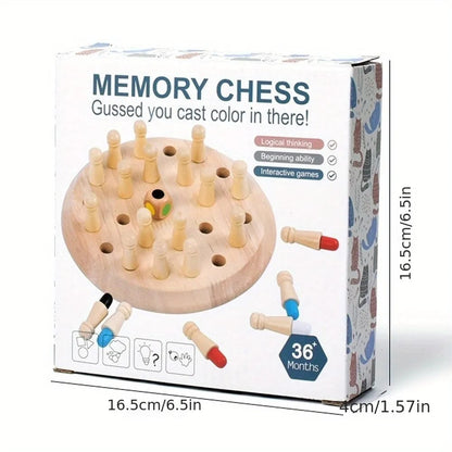 Wooden Memory Chess Board Game