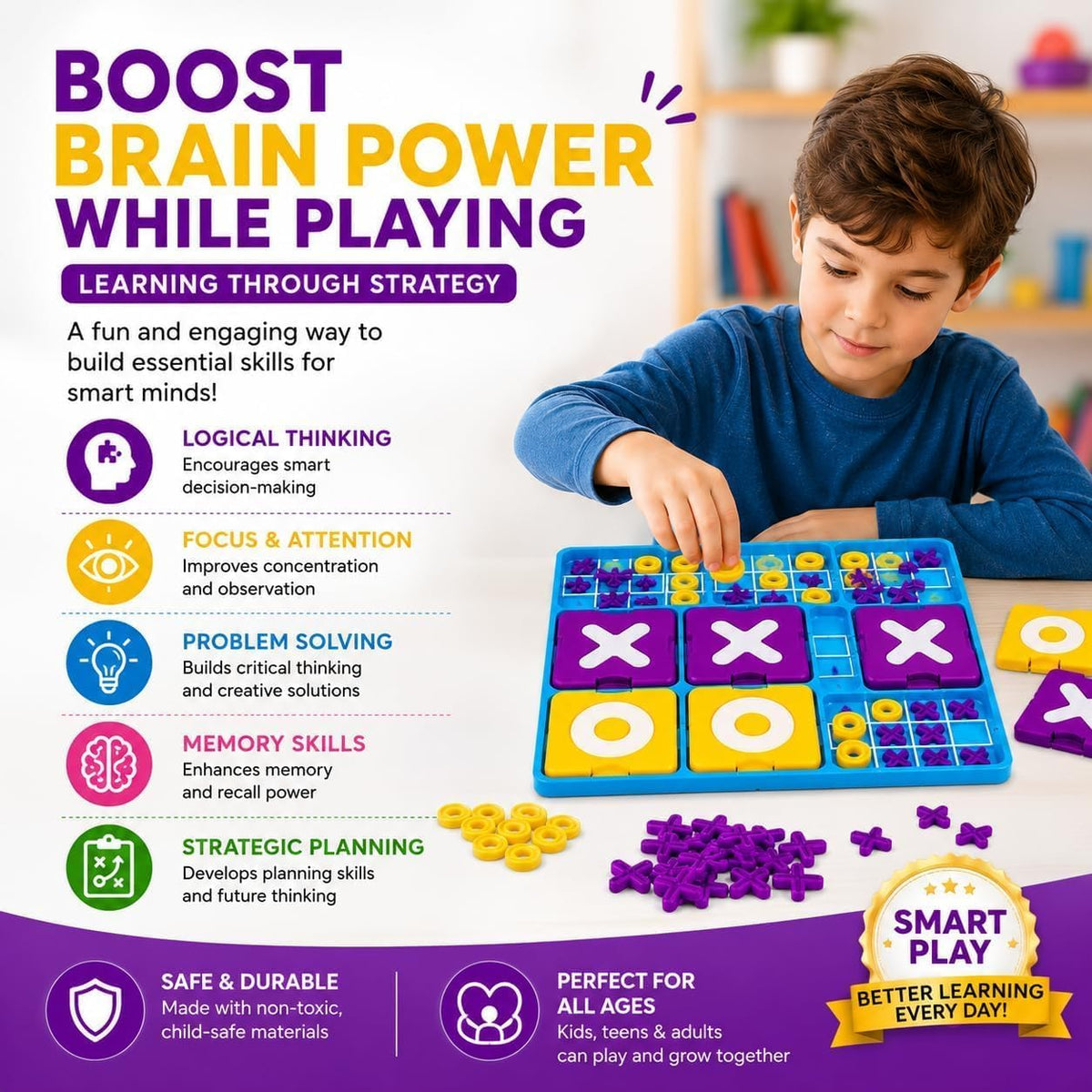 Super XO 3D Strategy Board Game