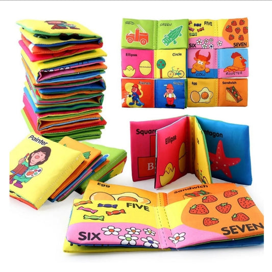 Soft cloth books designed for babies & toddlers.