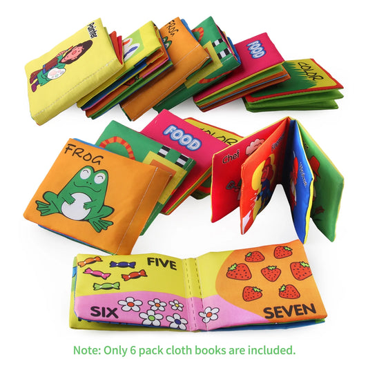 Soft cloth books designed for babies & toddlers.