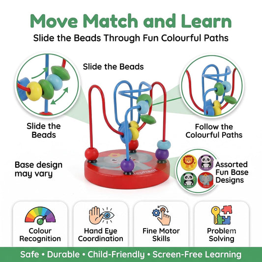 Wooden Mini Beads Maze Toy for Toddlers
