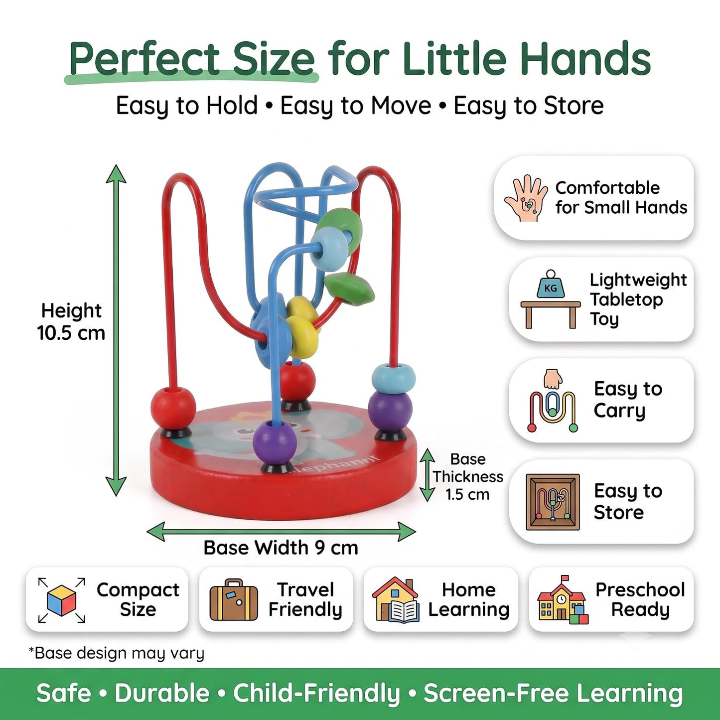 Wooden Mini Beads Maze Toy for Toddlers