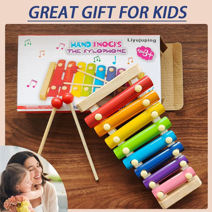 Xylophone for Toddlers, Baby Xylophone with 2 Safe Wooden Mallets