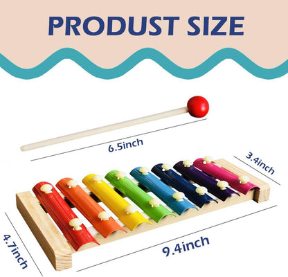 Xylophone for Toddlers, Baby Xylophone with 2 Safe Wooden Mallets