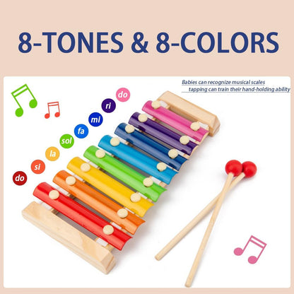 Xylophone for Toddlers, Baby Xylophone with 2 Safe Wooden Mallets