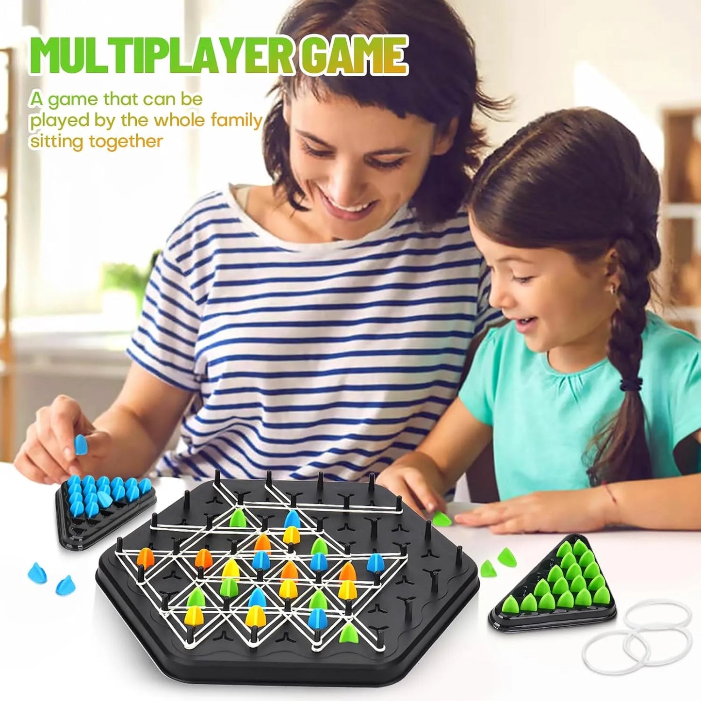 Chain Chess Game, Family Interactive Strategy kids-Adults toy (Large Size)