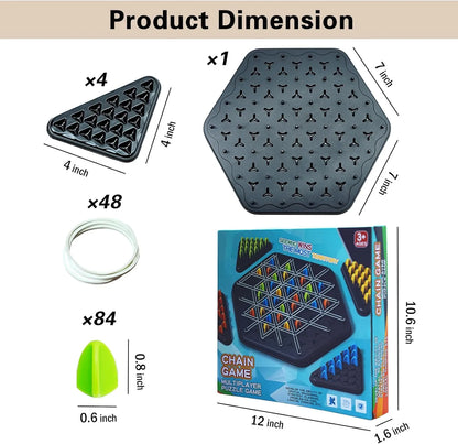 Chain Chess Game, Family Interactive Strategy kids-Adults toy (Large Size)