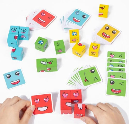 Face Cube Wooden game