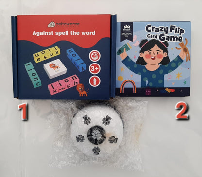 2 in 1 game | spell the word (English version) | Flip card game + Bell