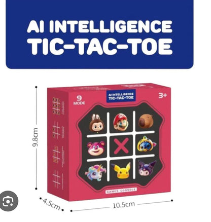 AI Intelligence Tic Tac Toe Electronic Game | Handheld Smart Puzzle 9 Modes