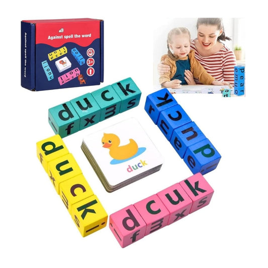 Spell The word Game | Spelling Matching Letter Game of Wooden Blocks