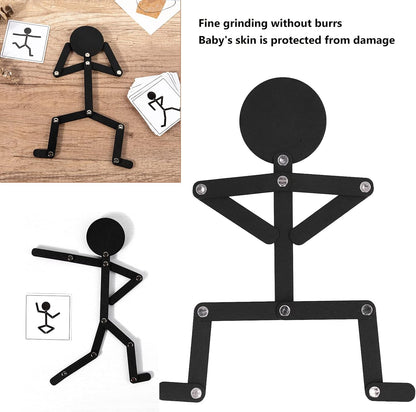 Wooden Stickman Toy, Stick Bot, Educational Stickman Toy,Montessori Toy